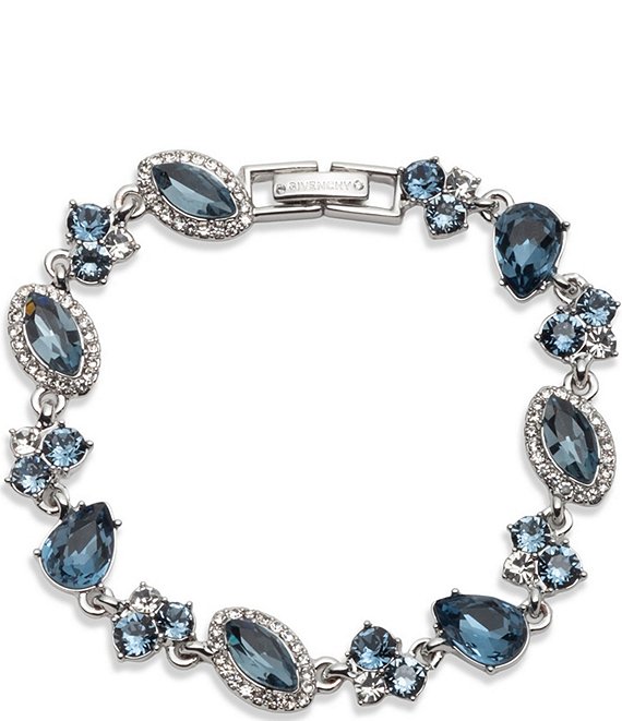 Givenchy Crystal Flex Line Bracelet, Denim - Image 1