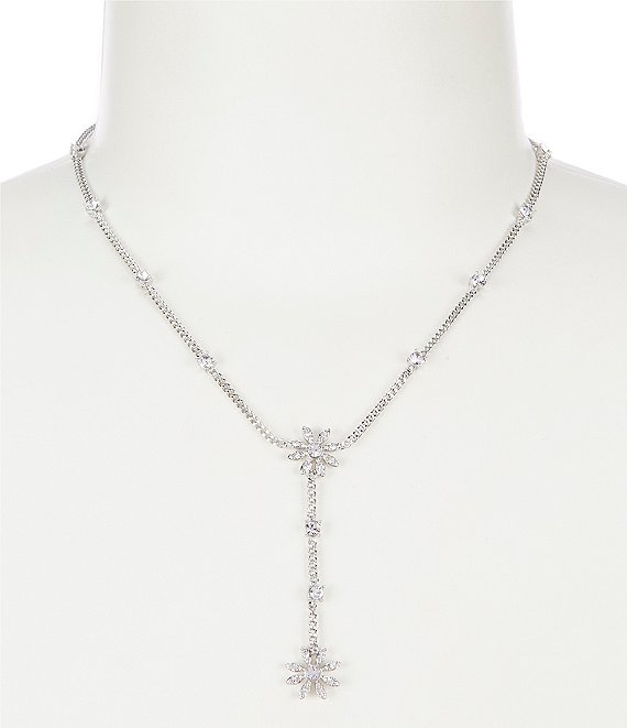 Givenchy Crystal Flower Long Y Necklace