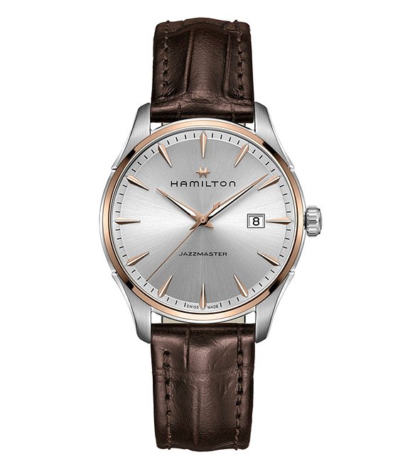 Hamilton Jazzmaster Gent Analog & Date Leather-Strap Watch