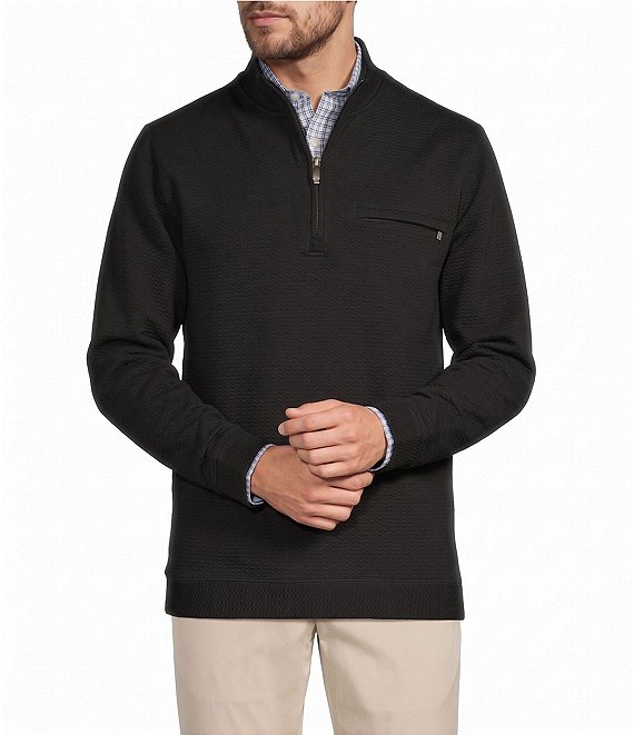Hart Schaffner Marx The Heritage Standard Collection Textured Quarter Zip Pullover