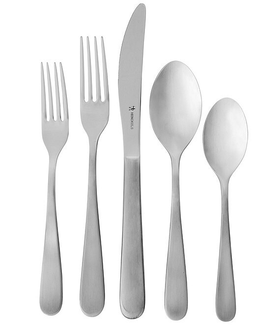 Henckels Lucena 18/10 Stainless Steel Flatware & Serving Utensil Set, Service for 12, Silver - Image 1