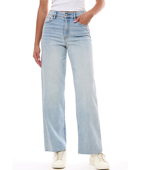 Hidden Jeans Logan High Rise Stretch Dad Jeans, Light Wash - Image 1