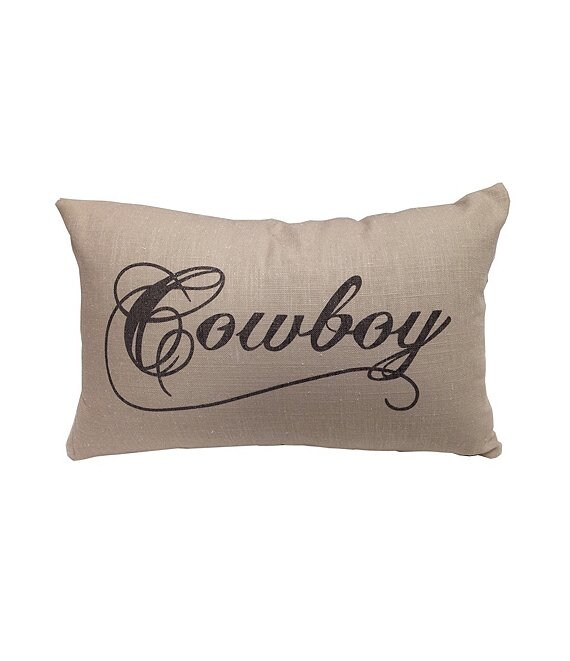 HiEnd Accents Cowboy Linen Oblong Pillow