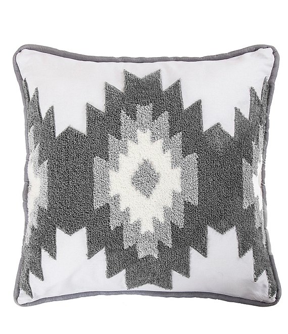 HiEnd Accents Free Spirit Crewel Embroidered Square Pillow