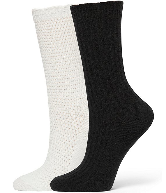 HUE Lattice Crew Sock, 2-Pack