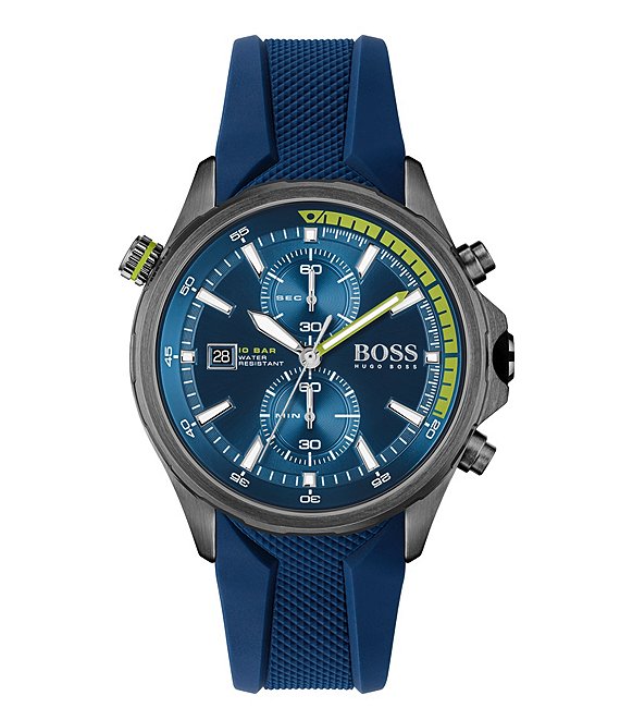 Color:Blue - Image 1 - Globetrotter Blue Silicone Watch