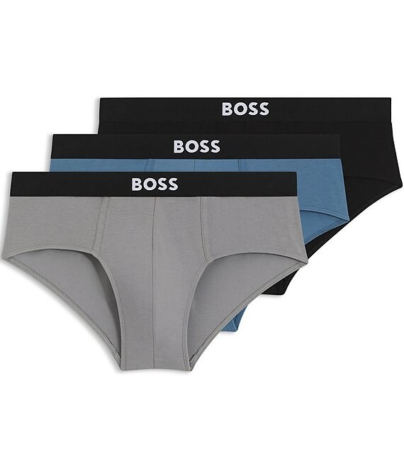 Hugo Boss Solid Hip Briefs 3-Pack