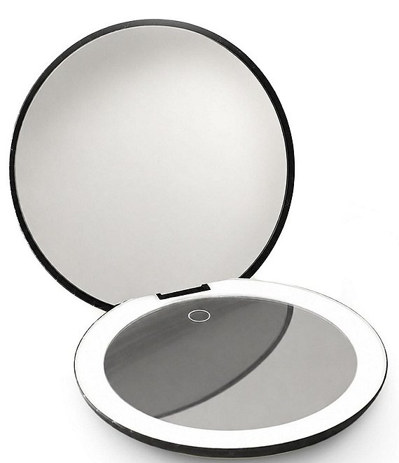 Ilios Lighting Co. Matte Black LED Compact Mirror