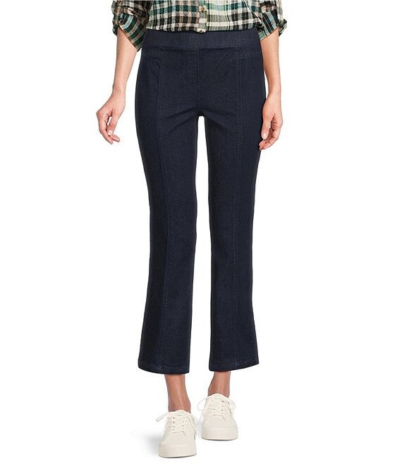 Intro Petite Size Bella Pull-On Baby Boot Leg Pants, Freedom Dark Wash - Image 1