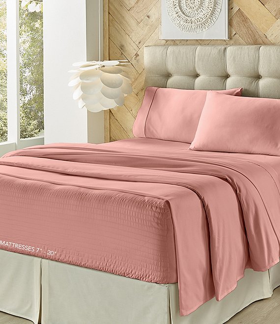 Color:Ash Rose - Image 1 - Royal Fit 300-Thread Count Sheet Set