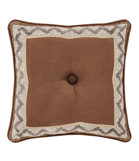 J. Queen New York Timber Bordered Square Pillow
