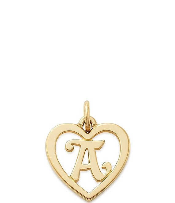 James Avery 14k Gold Heart Script Initial Charm