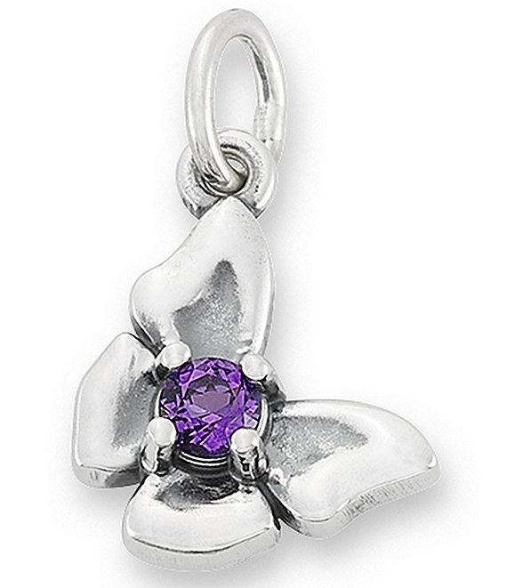 James Avery Butterfly Gemstone Charm, Sterling Silver/Amethyst - Image 1