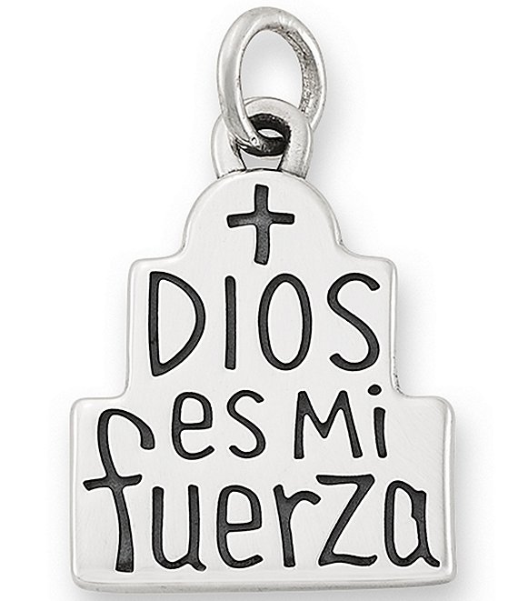 James Avery Dios Es Mi Fuerza Charm, Sterling Silver - Image 1