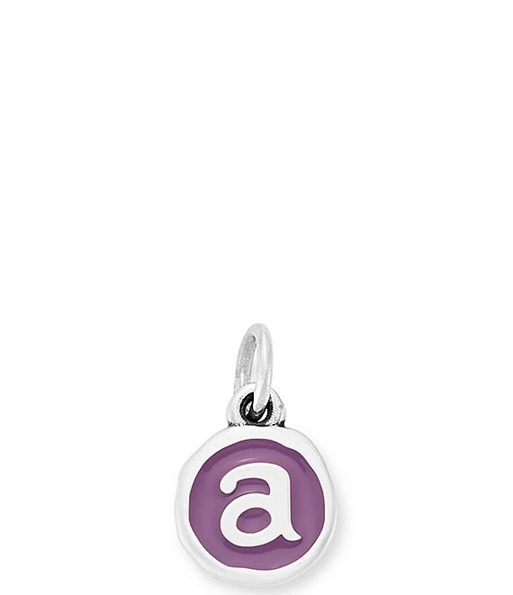 James Avery Enamel Purple Initial Charm