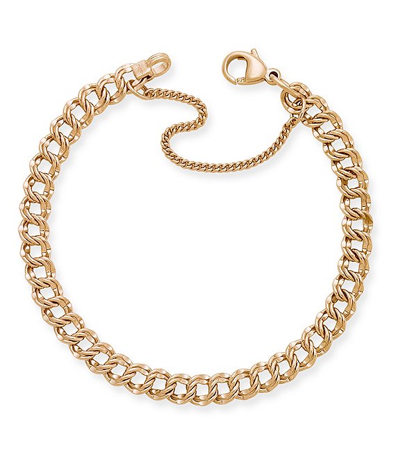 James Avery Light Double Curb Charm Bracelet