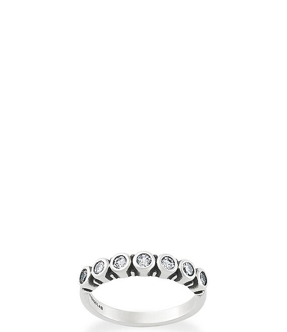 James Avery Stacker Ring with Lab-Created White Crystal Sapphire