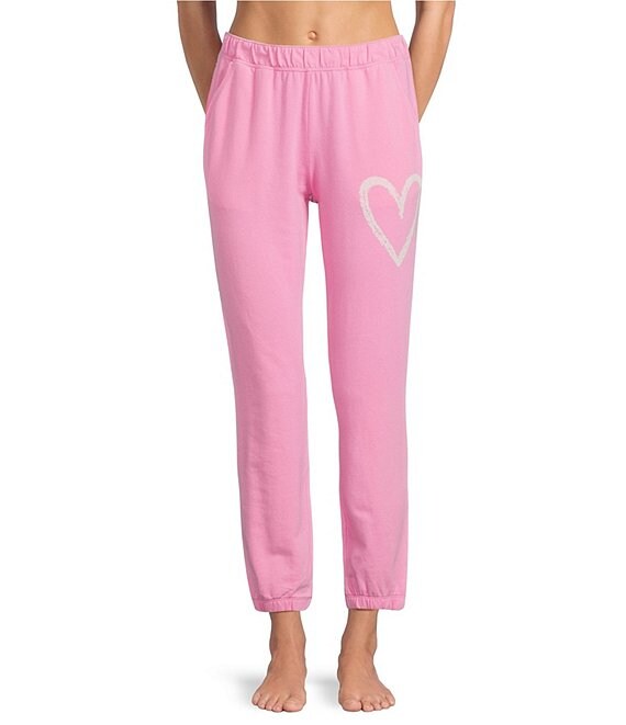 Jasmine & Ginger French Terry Elastic Waist With Drawstring Coordinating Lounge Joggers, Wild Orchid - Image 1