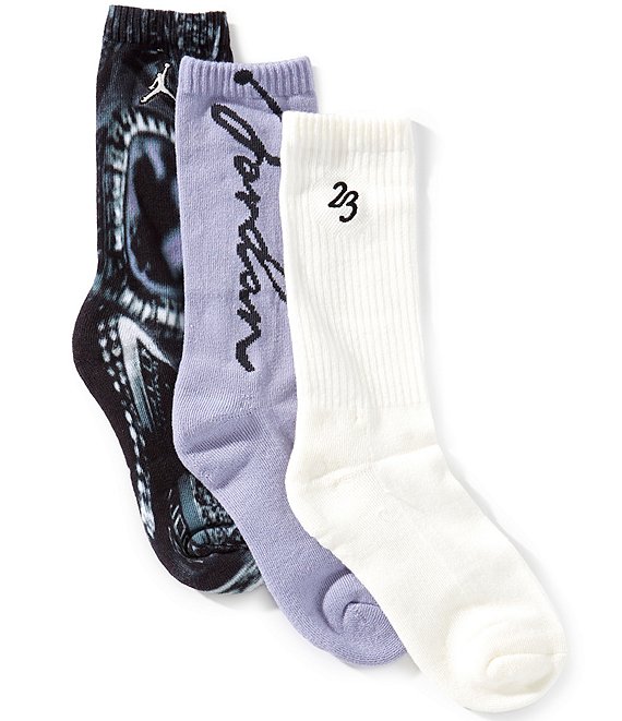 Jordan Big Boys Ring Printed Crew Sock 3-Pack