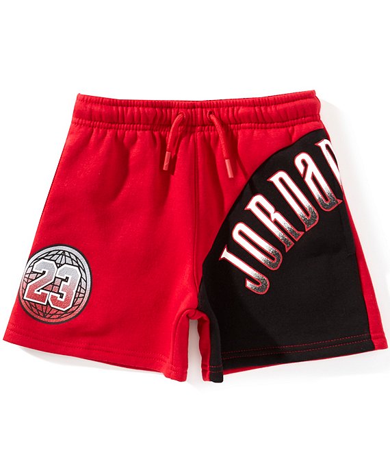 Jordan Little Boys Color Block Fleece Shorts, Gym Red - Image 1