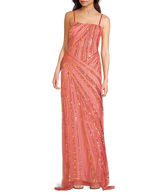Jump Beaded Strapless Train Gown