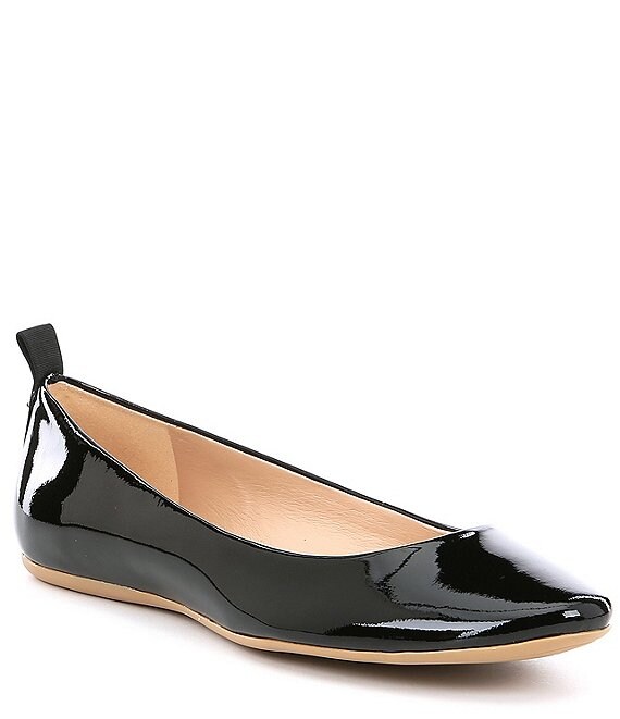 KARL LAGERFELD PARIS Vada Patent Leather Ballet Flats