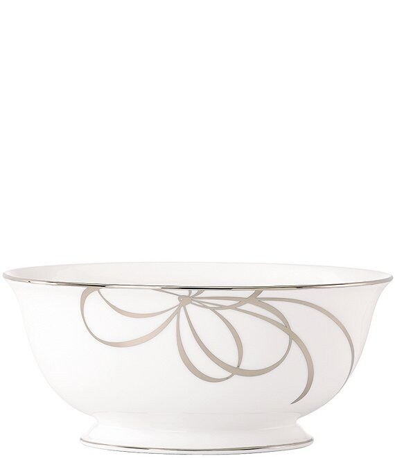 kate spade new york Belle Boulevard Bow Platinum Serving Bowl
