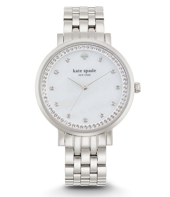 kate spade new york Monterey Three-Hand Stainless Steel Glitz Watch