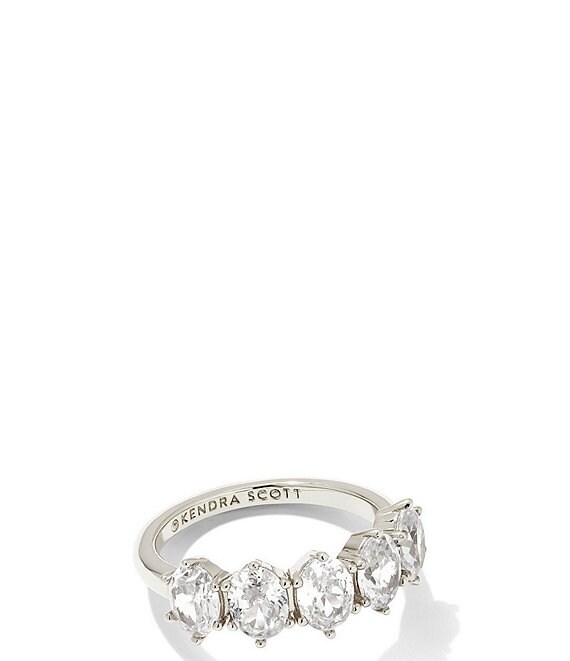 Kendra Scott Cailin Silver Crystal Band Ring