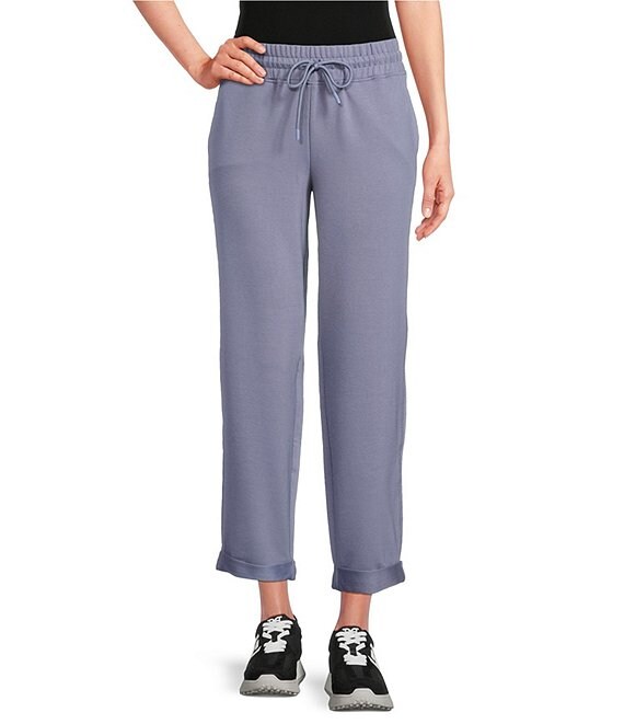 Kinesis Drawstring Elastic Waist Roll Cuff Sweatpants, Blue Granite - Image 1