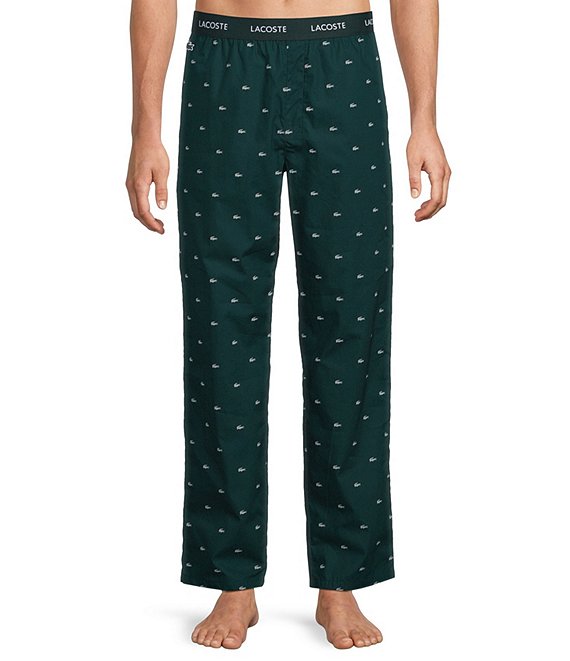 Lacoste Straight Fit Micro Mini Croc Printed Pajama Pants