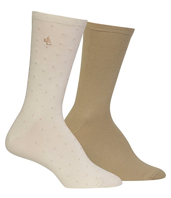 Color:Light Assorted - Image 1 - Supersoft Pindot Trouser Socks 2-Pair