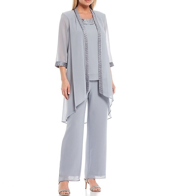 Le Bos Evening 3-Piece Chiffon Pant Set