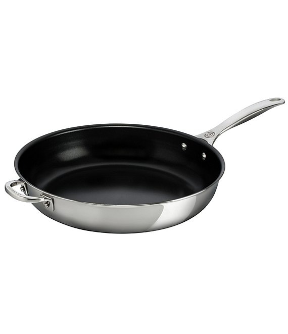 Le Creuset Stainless Steel Non-stick 12.5#double; Fry Pan with Helper Handle