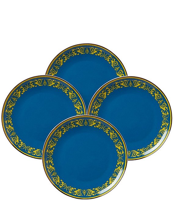 Lenox Bold LX Remix Blue 4-Piece Accent Plate Set