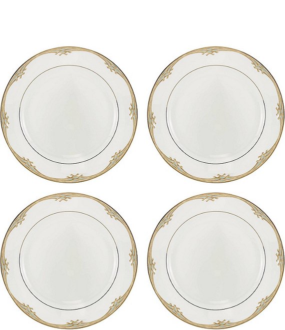Lenox British Colonial Bamboo Dinner Plates, Set of 4, White - Image 1