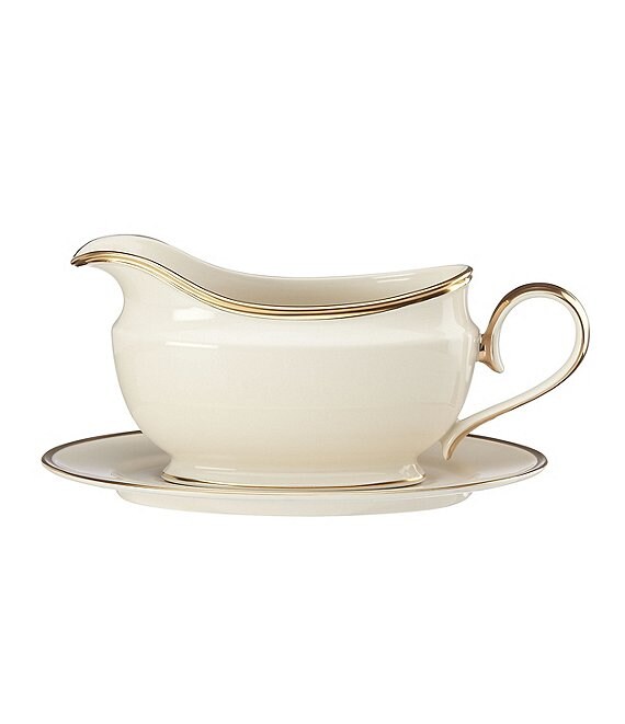 Lenox Eternal Ivory Gravy Boat With Stand