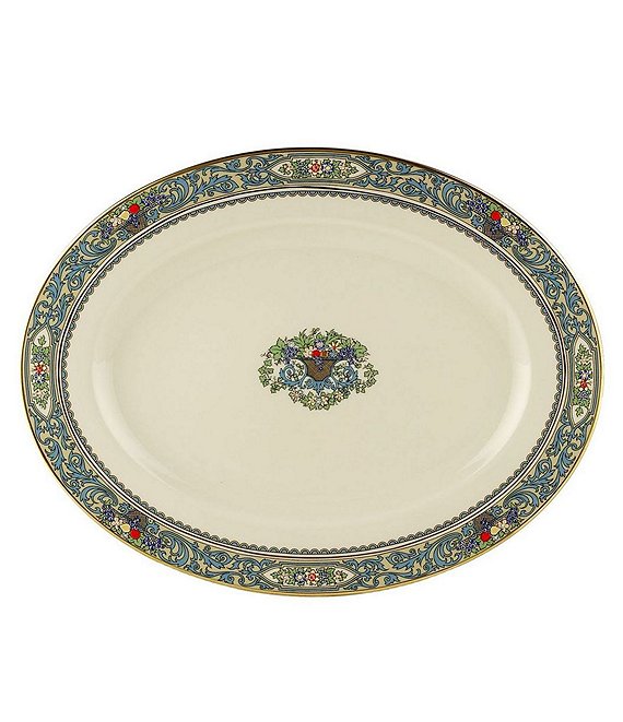 Lenox Presidential Collection Autumn Floral Fruit Basket Oval Platter
