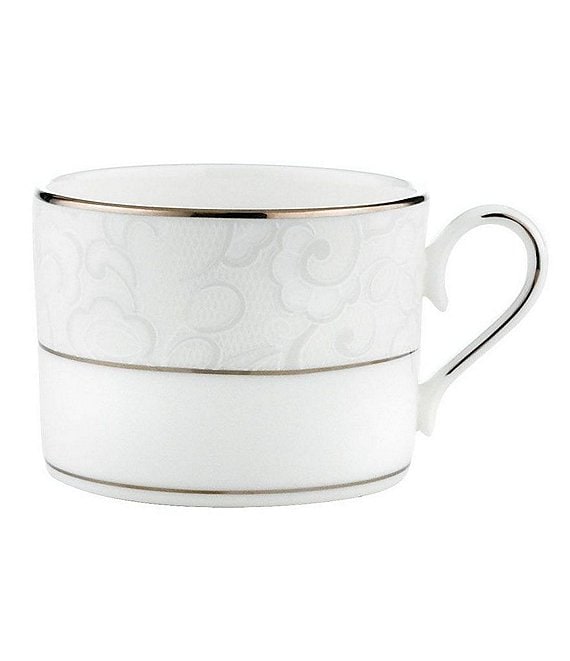 Lenox Venetian Lace Floral Platinum Bone China Cup
