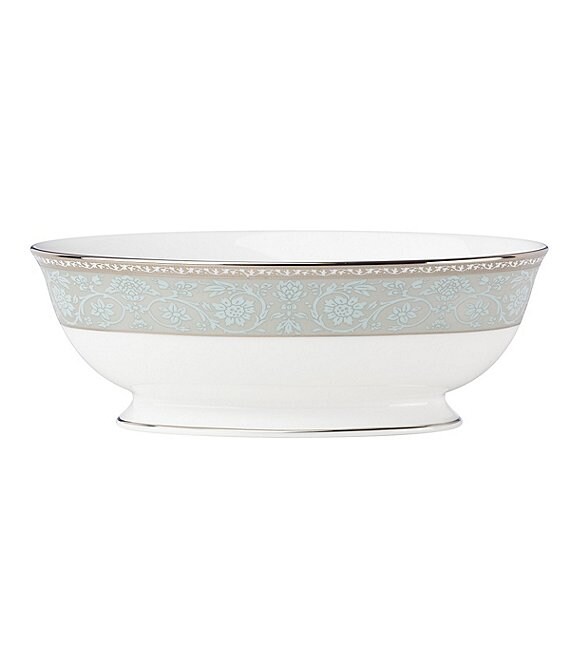 Lenox Westmore Floral Platinum Bone China Vegetable Bowl