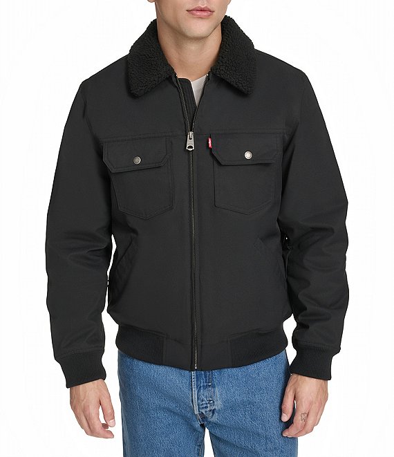 Levi's Levi's® Utility Bomber Sherpa Collar Jacket, Black - Image 1