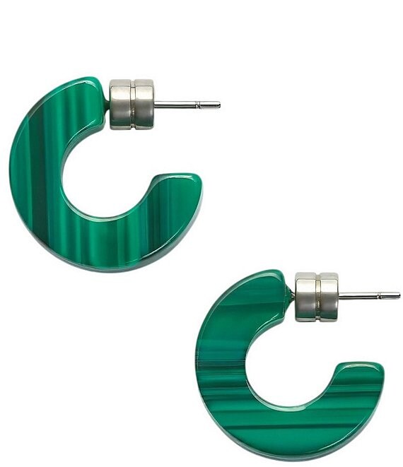 MACHETE Muse Malachite Puffy Hoop Earrings