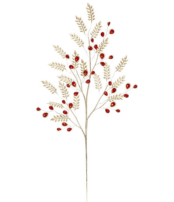 Mark Roberts Leaf Ruby Teardrop Spray, Set of 6