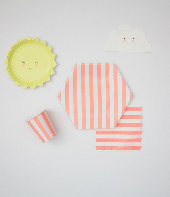 Meri Meri Coral Baby Shower Tableware Bundle