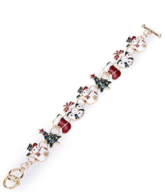 Merry & Bright Christmas Motif Line Bracelet