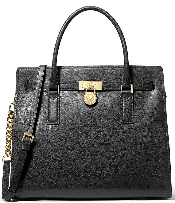 Michael Kors Hamilton Moderne Large Satchel Bag, Black - Image 1