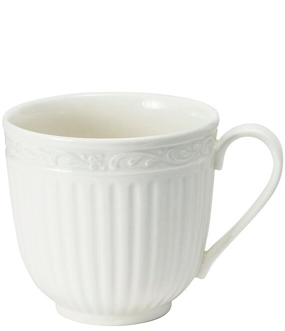 Mikasa Italian Countryside Ridged Floral Stoneware Cup