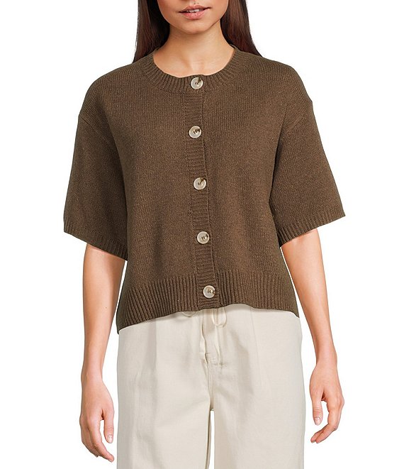 Mod Ref Button Up Half-Sleeve Cardigan
