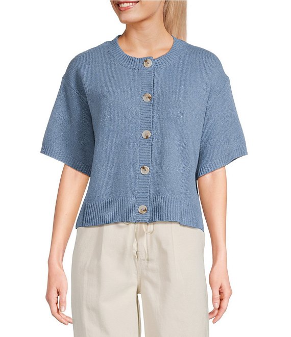 Mod Ref Button Up Half-Sleeve Cardigan