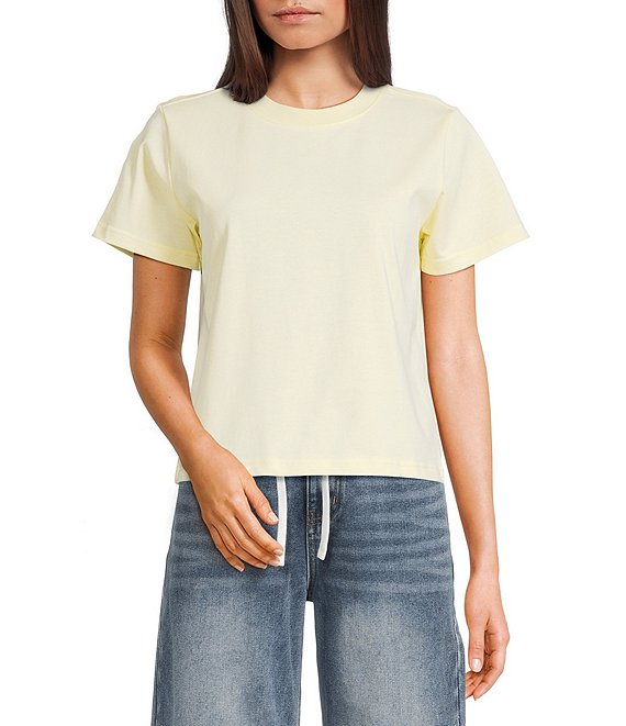 Mod Ref Knit Crew Solid T-Shirt